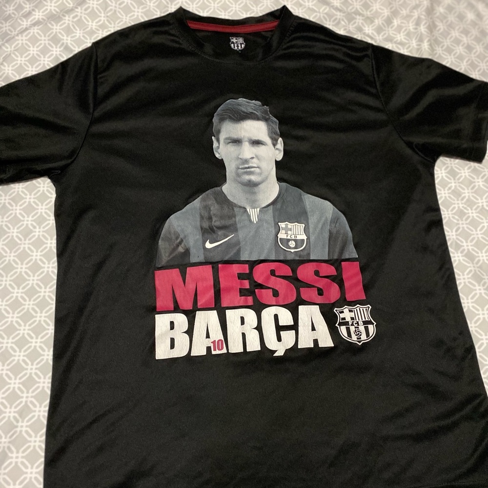 Barcelona FC Lionel Messi Black T-shirt